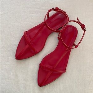 Elegant Red Strappy Sandals